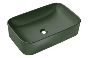 Comad Súprava keramického umývadla na dosku a výpuste Kama 60 cm zelená
