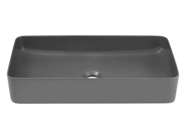 Comad Sada keramického umývadla na dosku a výpusti Slim 60 cm šedá