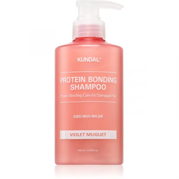 KUNDAL Protein Bonding Care Shampoo vyživujúci šampón pre suché a poškodené vlasy s vôňou Violet Muguet 500 ml
