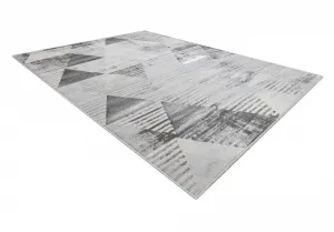 Koberec LIRA E1627 Trojuholníky geometrický, štrukturálny, glamour - sivý
