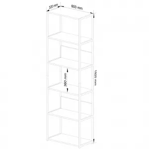 Ak furniture Regál LOFT 60 cm bílý