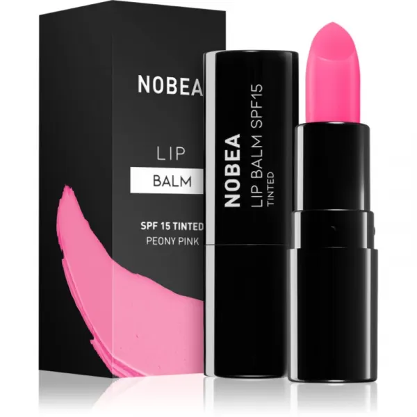 NOBEA Day-to-Day Lip Balm SPF 15 Tinted balzam na pery SPF 15 #L03 Peony pink 4 g