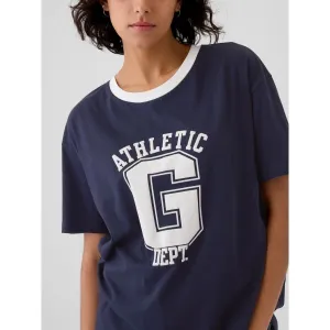 GAP FRCH SS ORGANIC VINTAGE Dámske tričko, tmavo modrá, veľkosť