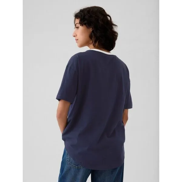 GAP FRCH SS ORGANIC VINTAGE Dámske tričko, tmavo modrá, veľkosť