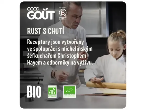 Good Gout Bio Hruškový jogurt s čučoriedkami 90 g,GOOD GOUT BIO Jogurt, hruška a vanilka 90 g – ovocný príkrm