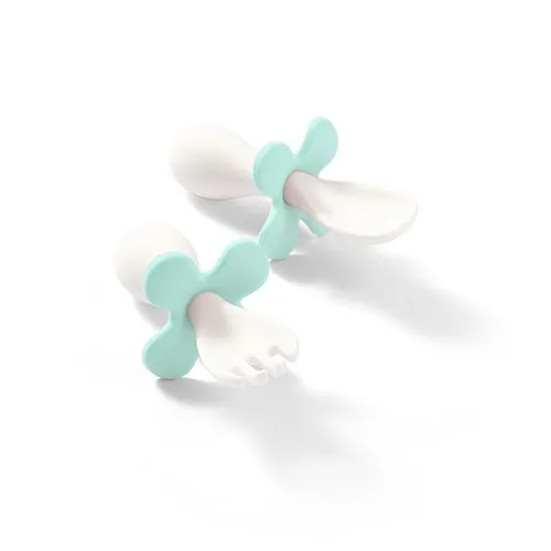 Ergonomický príbor pre deti Baby Ono bielo-zelený