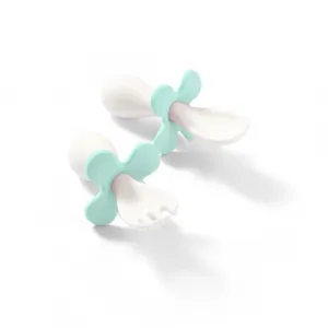 Ergonomický príbor pre deti Baby Ono bielo-zelený