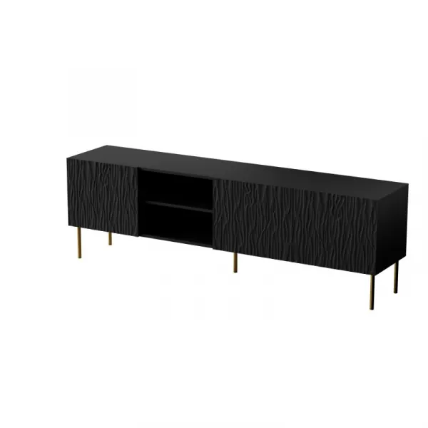 HALMAR TV skrinka Jungle 190 cm čierna/zlatá