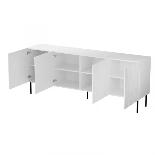 HALMAR Komoda Jungle 190 cm biela/čierna