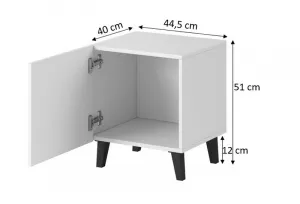 HALMAR Nočný stolík Pafos 40 cm čierny