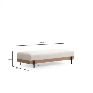 Hanah Home Taburet ETI 158 cm bílý/dub přírodní
