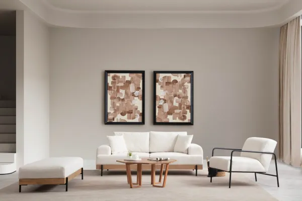 Hanah Home Taburet ETI 158 cm bílý/dub přírodní