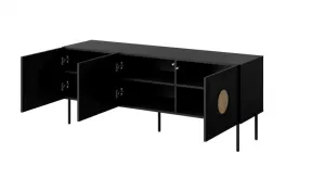 HALMAR Televízny stolík Palazzo 150 cm čierny/dub craft