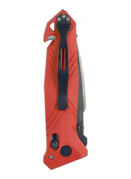 Skladací nôž TB Outdoor CAC Serration - red
