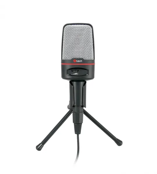 Stolní mikrofon C-TECH MIC-02, 3,5" stereo jack, 2.5m