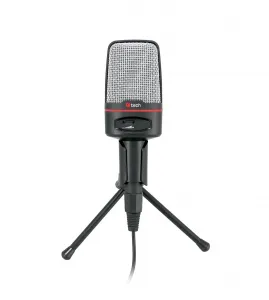 Stolní mikrofon C-TECH MIC-02, 3,5" stereo jack, 2.5m