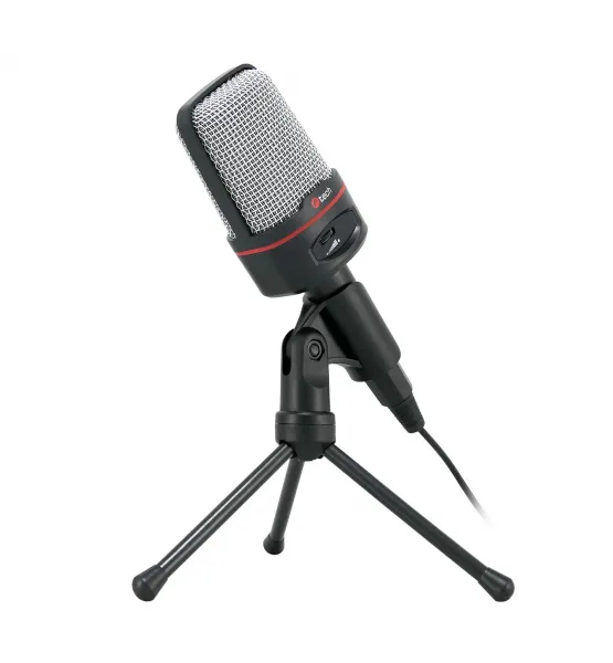 Stolní mikrofon C-TECH MIC-02, 3,5" stereo jack, 2.5m