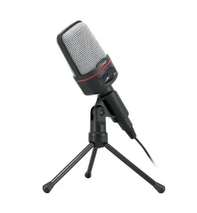 Stolní mikrofon C-TECH MIC-02, 3,5" stereo jack, 2.5m