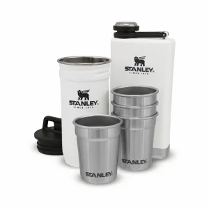 Stanley Adventure Pre-Party Shot Glass + Flask Set Matte Black Pebble 230ml-4 x 59ml Ploskačka-Pohár