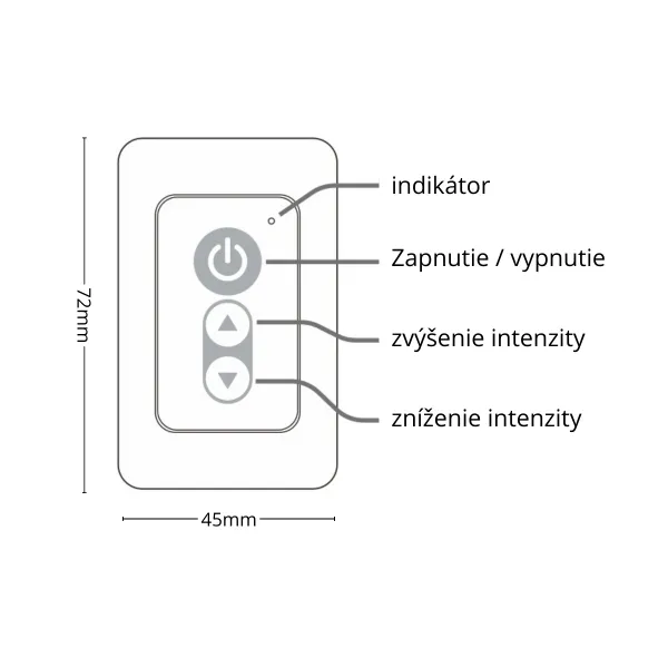 LEDprodukt LED ovládač RF8 (IP63) - nástenný