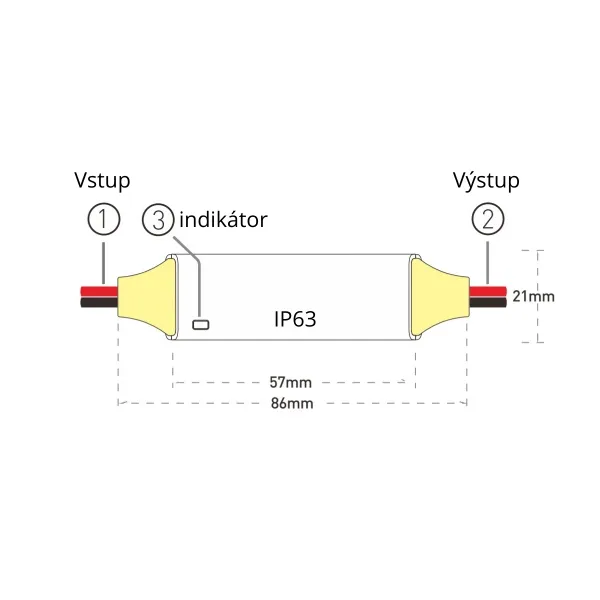 LEDprodukt LED ovládač RF8 (IP63) - nástenný