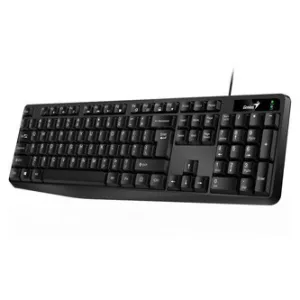 Genius KB-117 31310016400, klávesnice US, klasická, voděodolná typ drátová (USB), černá, ne