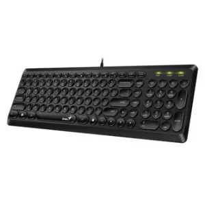 Genius Slimstar Q200 31310020403, klávesnice CZ/SK, klasická, tichá typ drátová (USB), černá, ne