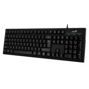 Genius Smart KB-100 31300005400, klávesnice US, klasická, drátová (USB), černá, leštěný hliník