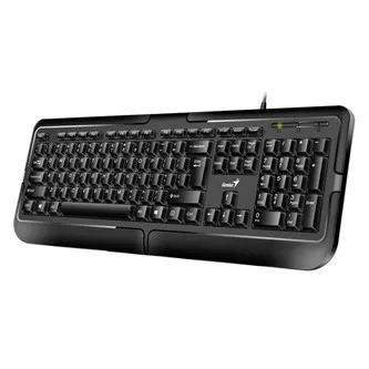 Genius KB-118 31300010400, klávesnice US, klasická, voděodolná typ drátová (USB), černá