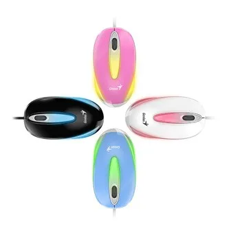 Genius Myš DX-Mini 31010025404, 1000DPI, optická, 3tl., drátová USB, černá, klasická, RGB podsvícení