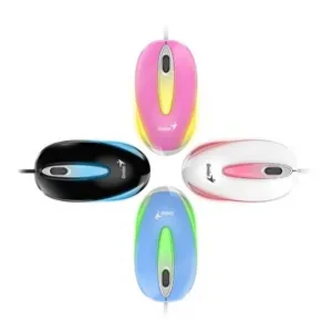 Genius Myš DX-Mini 31010025404, 1000DPI, optická, 3tl., drátová USB, černá, klasická, RGB podsvícení