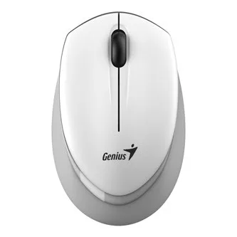 Genius Myš NX-7009 31030030402, 1200DPI, 2.4 [GHz], optická, 3tl., bezdrátová, bílo-šedá, 1 ks AA, Blue-Eye senzor, symetrická