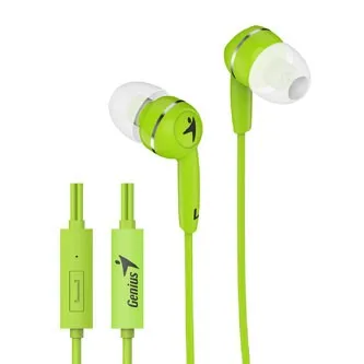 Genius HS-M320 31710005416, sluchátka, bez ovládání hlasitosti, zelené, špuntová typ 3.5 mm jack