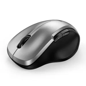 Genius Myš Ergo 8200S 31030029404, 1200DPI, 2.4 [GHz], optická, 5tl., bezdrátová, stříbrná, 1 ks AA, BlueEye senzor, USB-C adaptér