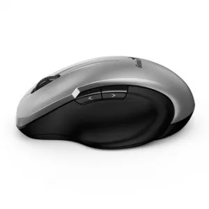 Genius Myš Ergo 8200S 31030029404, 1200DPI, 2.4 [GHz], optická, 5tl., bezdrátová, stříbrná, 1 ks AA, BlueEye senzor, USB-C adaptér