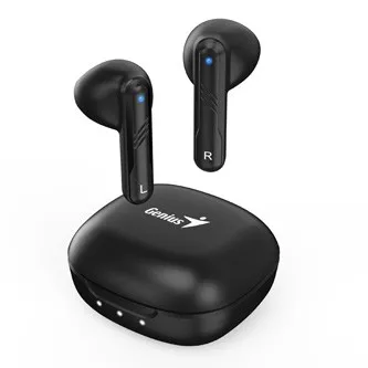 Genius HS-M905BT 31710025402, mikrofon, přepínání skladeb, černá, 2.0, s nabíjecí krabičkou, sportovní typ USB-C