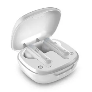 Genius HS-M905BT, mikrofon, přepínání skladeb, bílá, 2.0, s nabíjecí krabičkou, sportovní typ USB-C