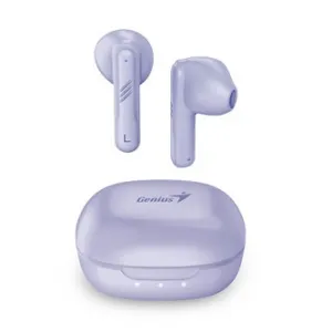 Genius HS-M905BT, mikrofon, přepínání skladeb, fialová, 2.0, s nabíjecí krabičkou, sportovní typ USB-C