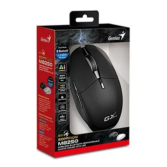 Myš bezdrátová, Genius GX GAMING Scorpion M8250 AI 31060001401, černá, optická, 3200DPI