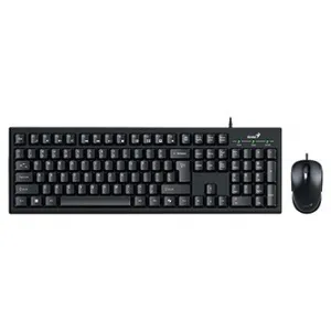 Genius KM-100SE COPILOT, sada klávesnice s optickou myší, CZ/SK, drátová (USB), černá