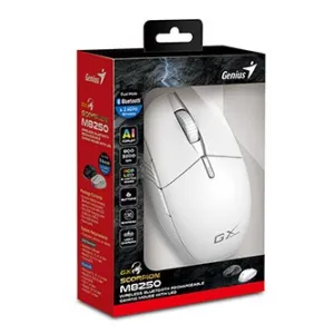Myš bezdrátová, Genius GX GAMING Scorpion M8250 AI 31060001400, bílá, optická, 3200DPI