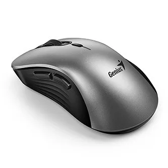 Myš bezdrátová, Genius Ergo 8100S AI 31030040404, stříbrno-černá, optická, 1600DPI