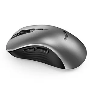 Myš bezdrátová, Genius Ergo 8100S AI 31030040404, stříbrno-černá, optická, 1600DPI
