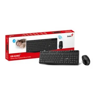 Genius KM-8206S COPILOT 31340017409, sada klávesnice CZ/SK, klasická, 2.4 [Ghz], bezdrátová, černá