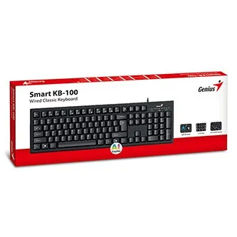 Genius Smart KB-100 COPILOT 31300005423, klávesnice CZ/SK, klasická, drátová (USB), černá