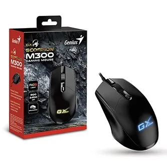 Myš drátová, Genius GX Gaming Scorpion M300 31040010400, černá, optická, 2400DPI