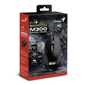 Myš drátová, Genius GX Gaming Scorpion M300 31040010400, černá, optická, 2400DPI
