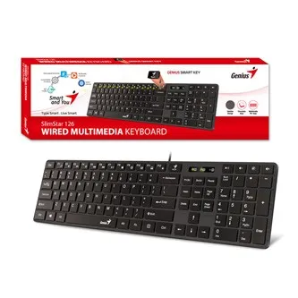 Genius SlimStar 126 COPILOT 31310017426, klávesnice CZ/SK, klasická, drátová (USB), černá