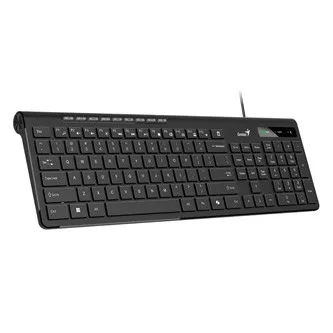 Genius Slimstar 230 II COPILOT 31310048407, klávesnice CZ/SK, multimediální, slim typ drátová (USB), černá