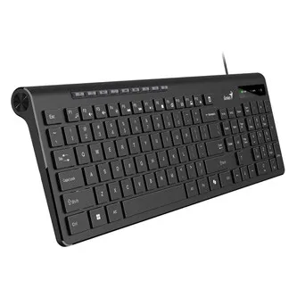 Genius Slimstar 230 II COPILOT 31310048407, klávesnice CZ/SK, multimediální, slim typ drátová (USB), černá